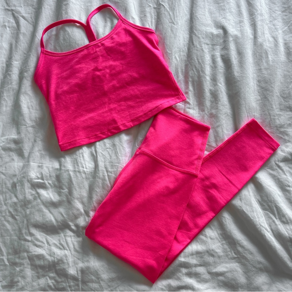 BEYOND YOGA | Hot Pink Cami & Legging Set